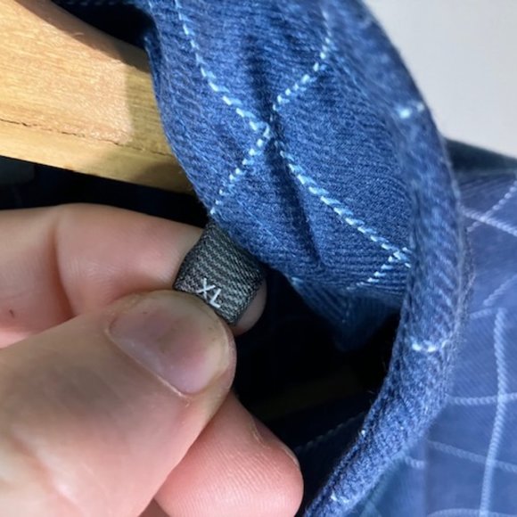 Canali Men's Blue Windowpane Cotton Button Down Shirt Italian Luxury Size XL - Picture 4 of 7